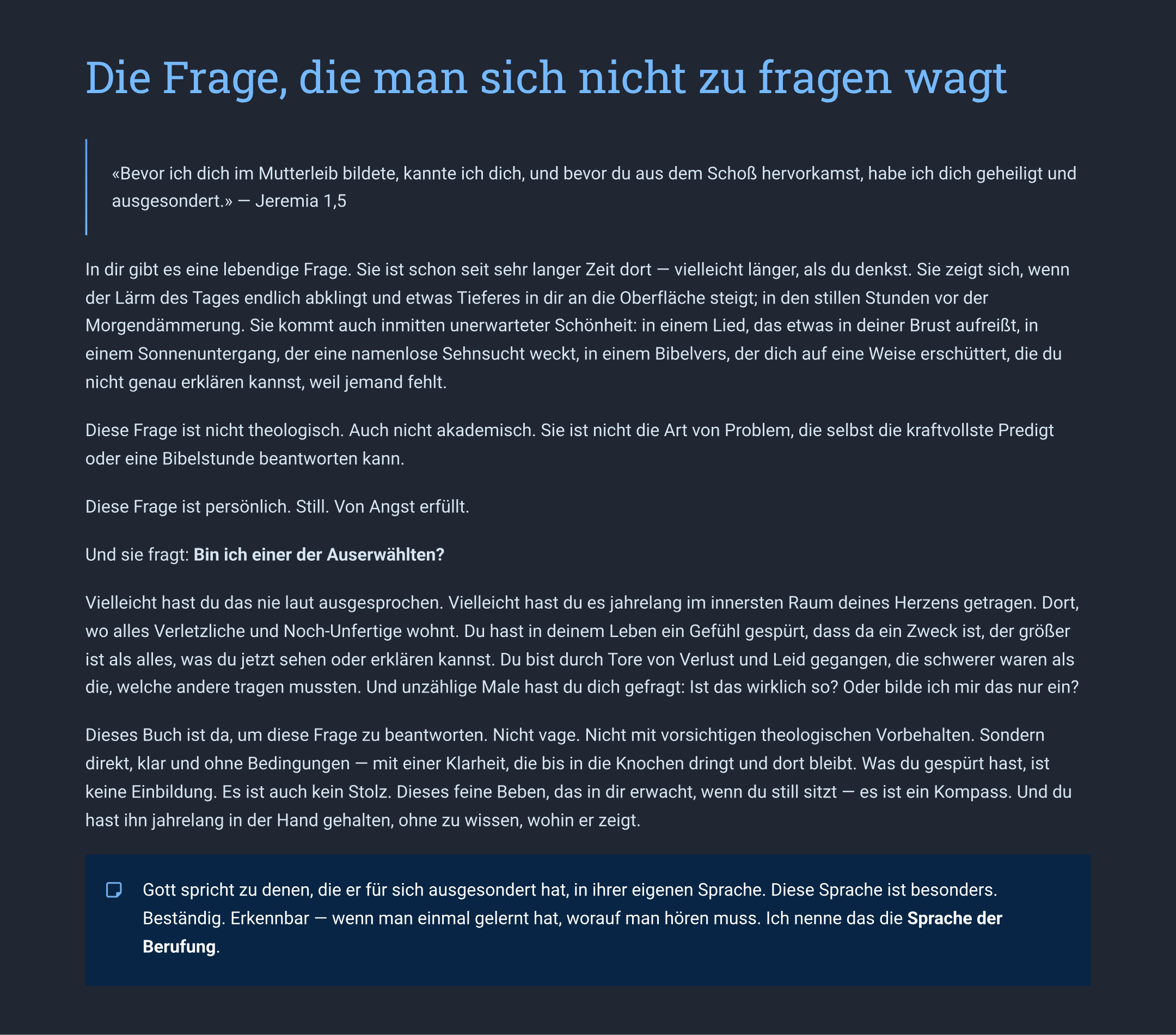 Bist Du Einer der Auserwählten? Wie Du Die Berufung Über Dein Leben Erkennst