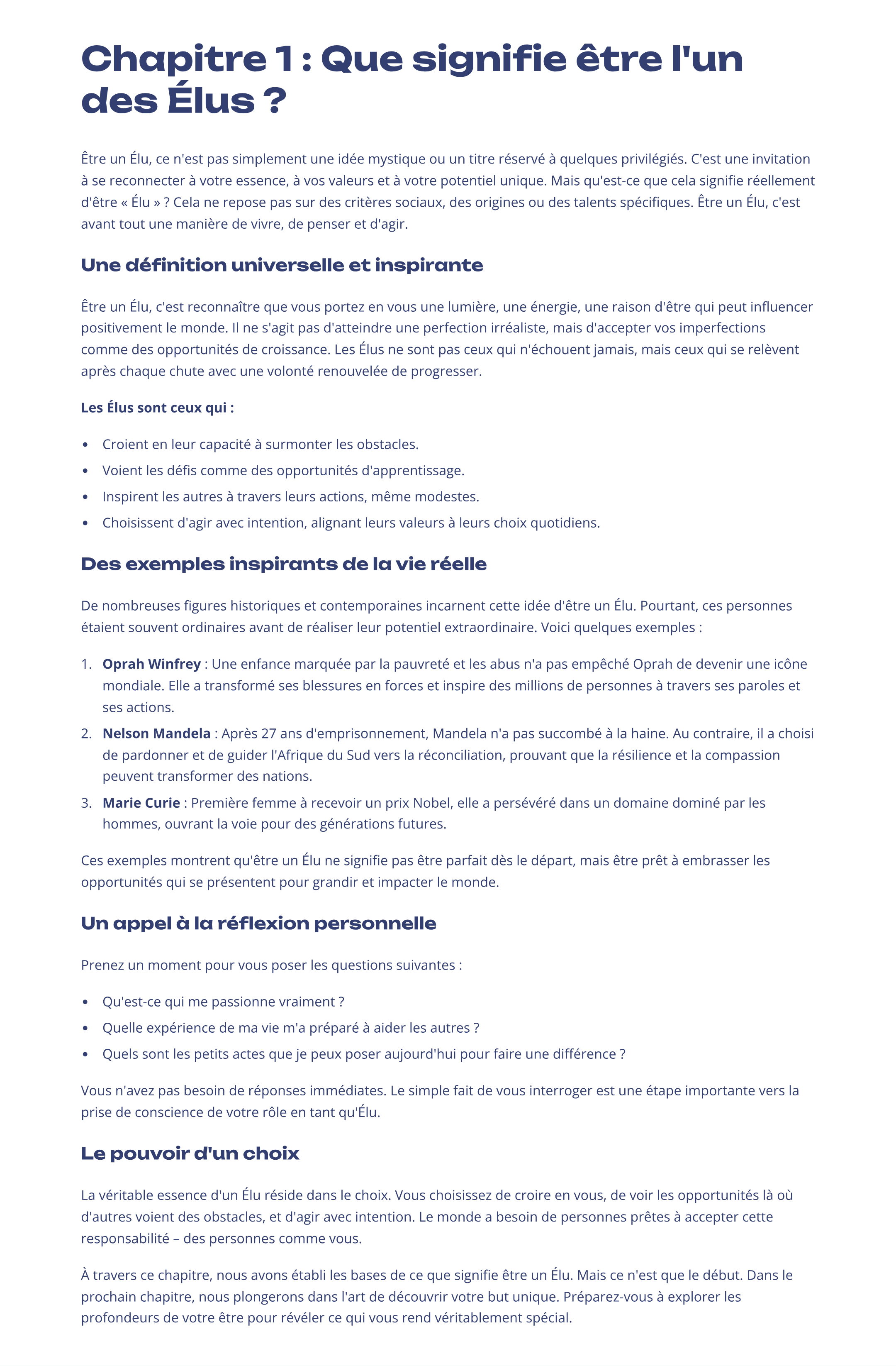 Êtes-Vous l'Un des Élus ? Comment Reconnaître l'Appel Sur Votre Vie